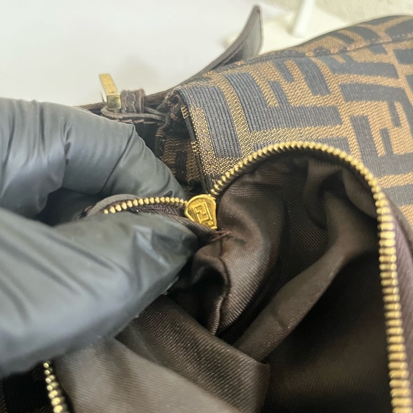 Fendi  Zucca Mama Baguette Shoulder Bag with Gold Buckle - Picture 6 of 16